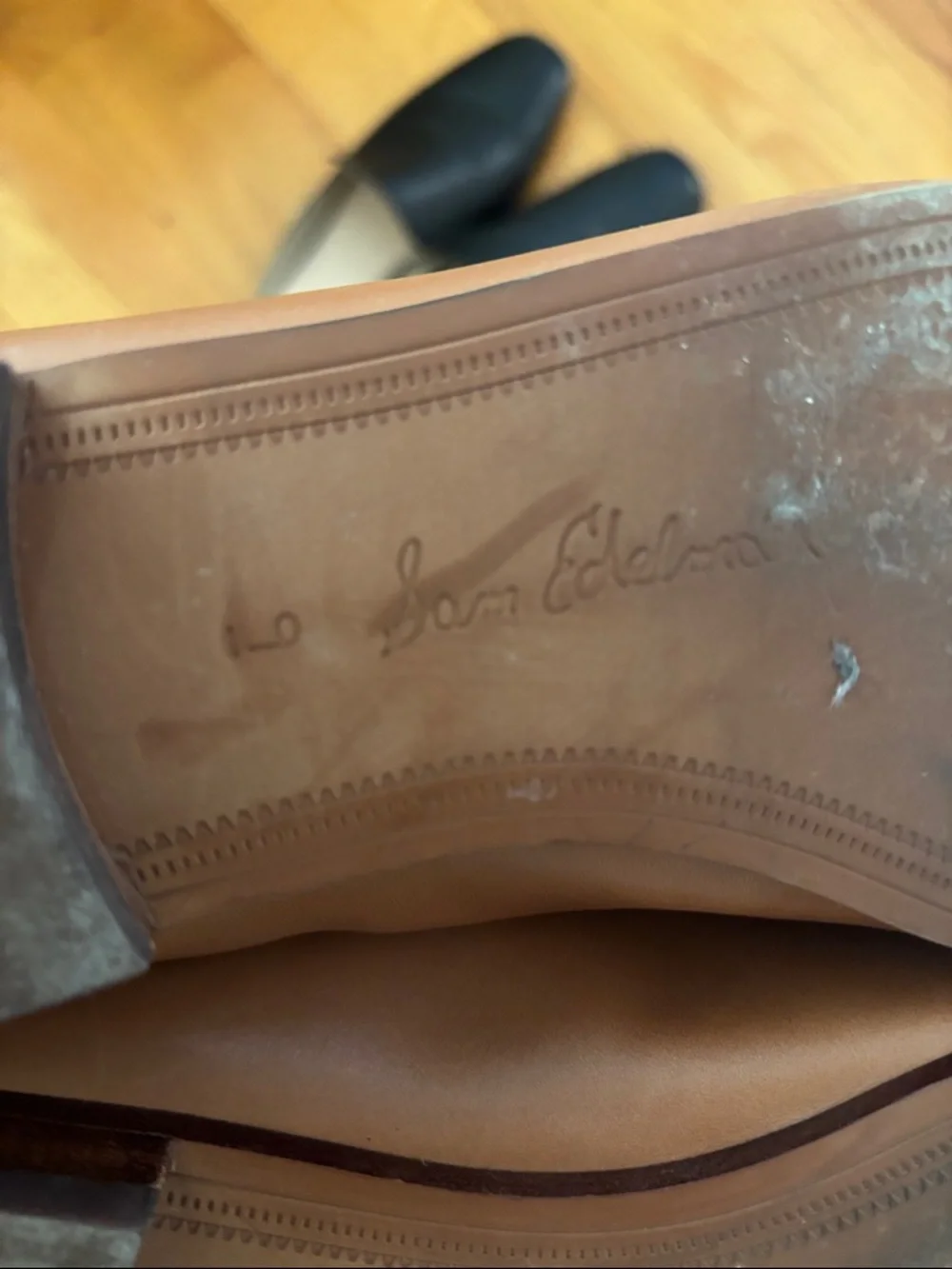 Sam Edelman Lorraine Tan Leather Horsebit Loafers - Picture 2 of 4